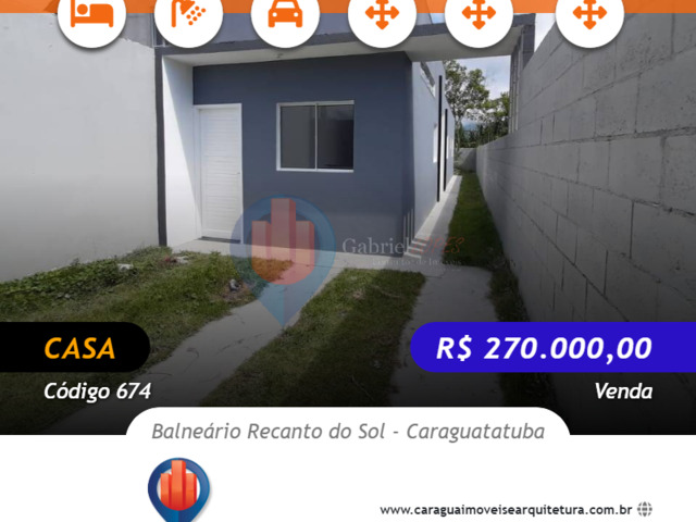 #674 - Casa para Venda em Caraguatatuba - SP