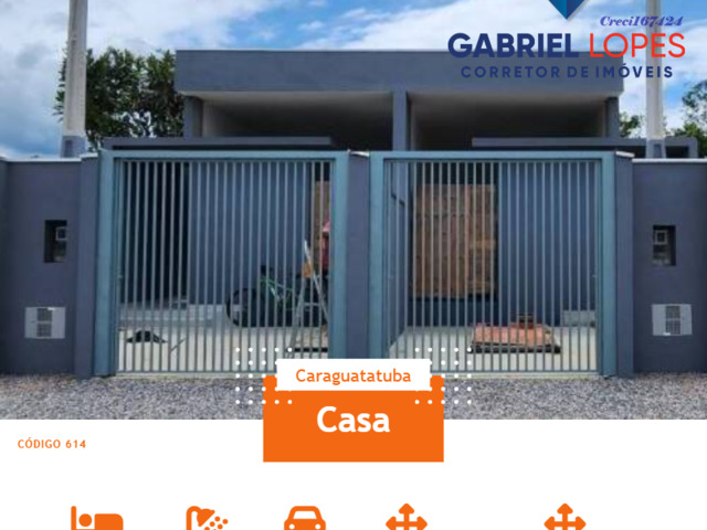 #614 - Casa para Venda em Caraguatatuba - SP - 1