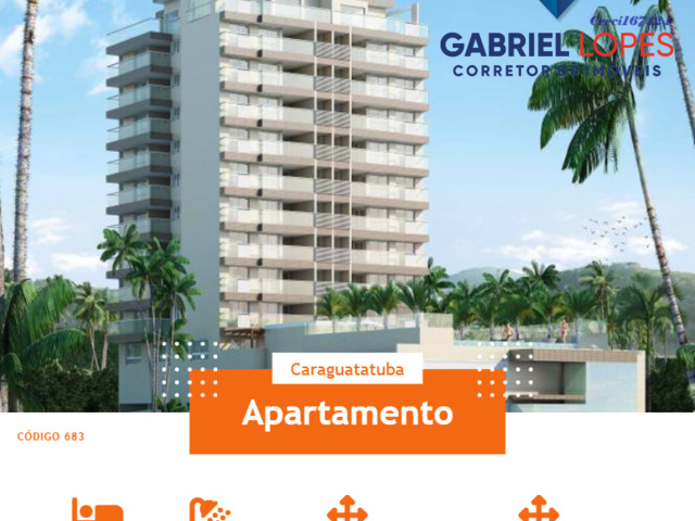 #683 - Apartamento para Venda em Caraguatatuba - SP