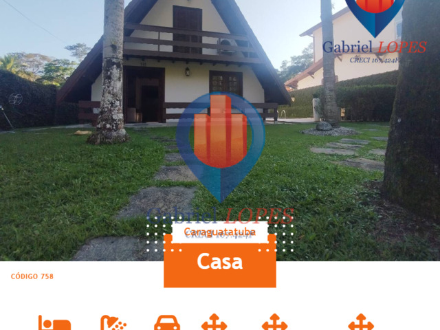 #758 - Casa para Locação em Caraguatatuba - SP - 1