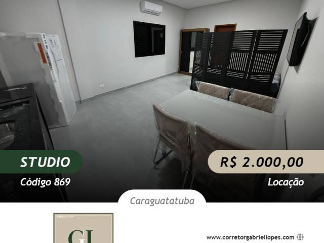 #869 - Studio para Locação em Caraguatatuba - SP - 1